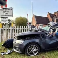 Driver taken to hospital after collision between freight train and car on Peterborough to Leicester line