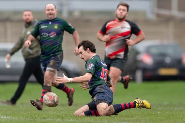 US Portsmouth's Cameron Moore gets a try at Fareham Heathens Picture: Keith Woodland/KWPhotog