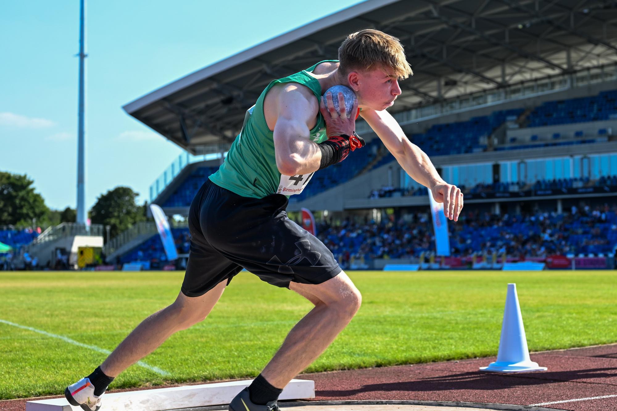 English title for shot put star Capes and a silver for pole vaulter ...