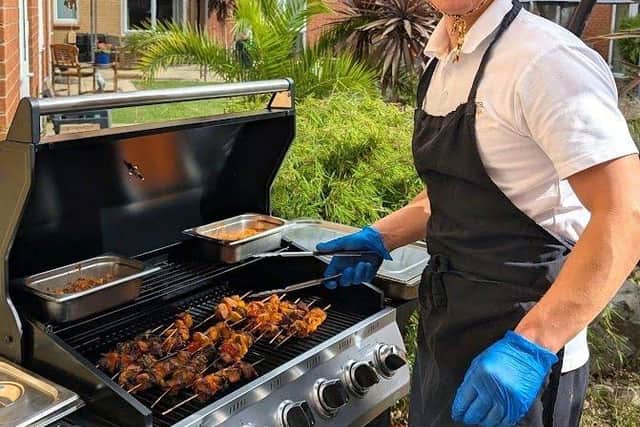 Head Chef preparing a Mexican style BBQ