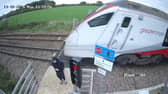 The high speed train narrowly missed the teenager