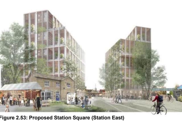 This image shows the proposed new look Station Square as part of Peterborough's Station Quarter regeneration