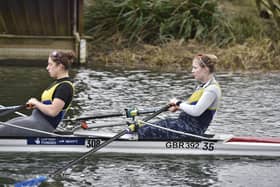 Peterborough City double winners Devonne Piccaver and Alice Dovey at the Head of the Nene event. Photo: David Lowndes.