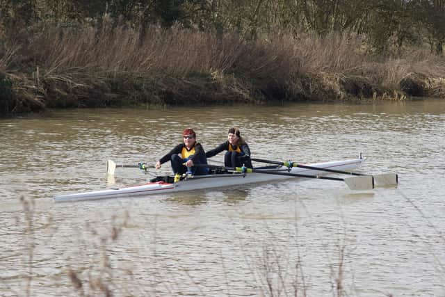 Peterborough City's Joan Heath and Anita Carter were second in the Womens masters F double.