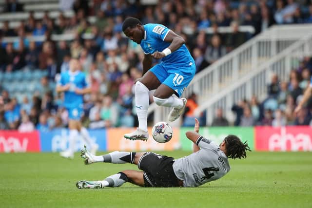 Ephron Mason-Clark in action for Posh this season. Photo: Joe Dent/theposh.com.