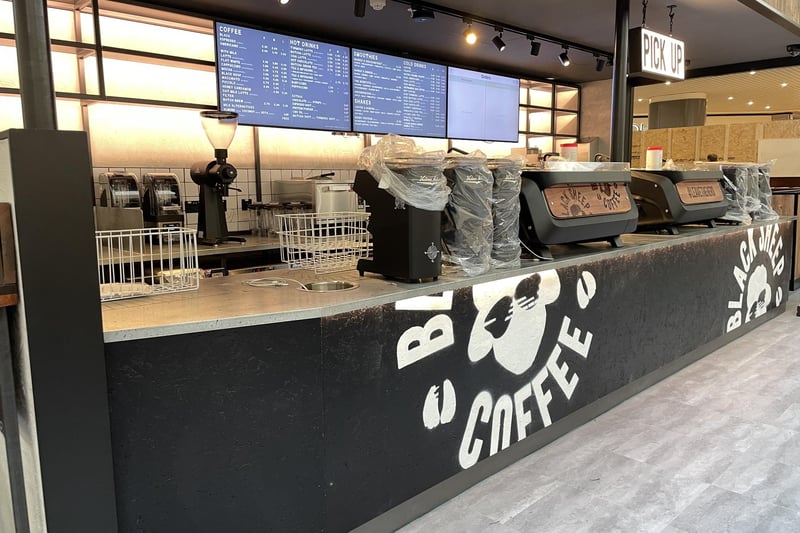 This image shows how the new Black Sheep Coffee outlet will appear in Peterborough's Queensgate Shopping Centre