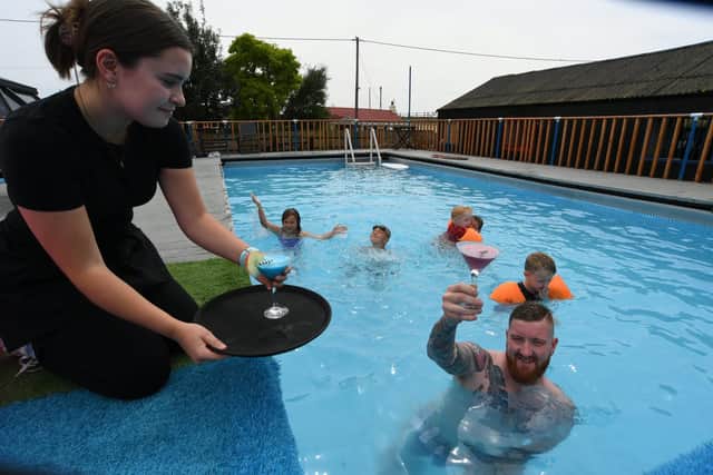 The Dog and Doublet's pool that was installed over the summer.