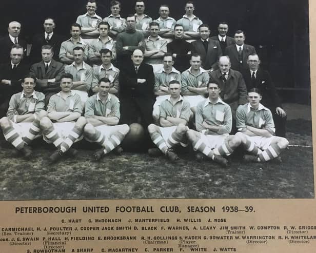 Peterborough United team photo from 1938 - from the Peterborough Libraries & Archives collection