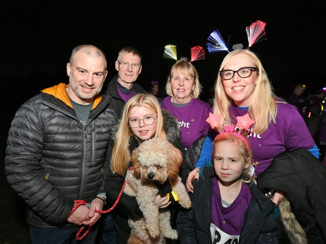 Walkers taking part in the hike in support of Sue Ryder.