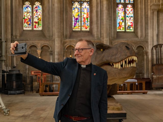 Dean of Peterborough the Very Rev Chris Dalliston looking forward to the exhibition