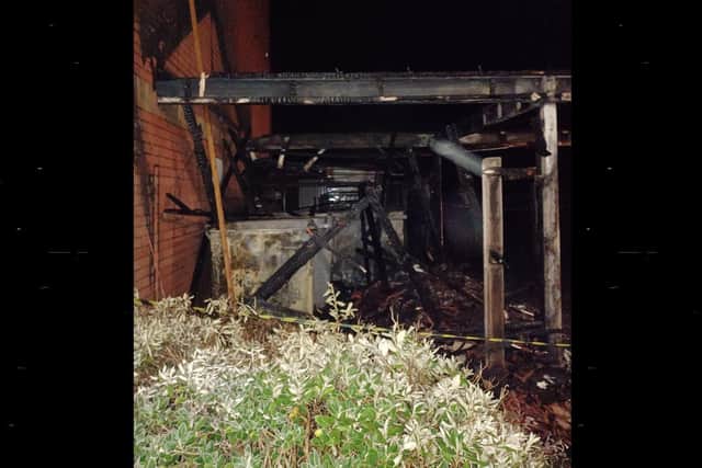 The aftermath of the fire.