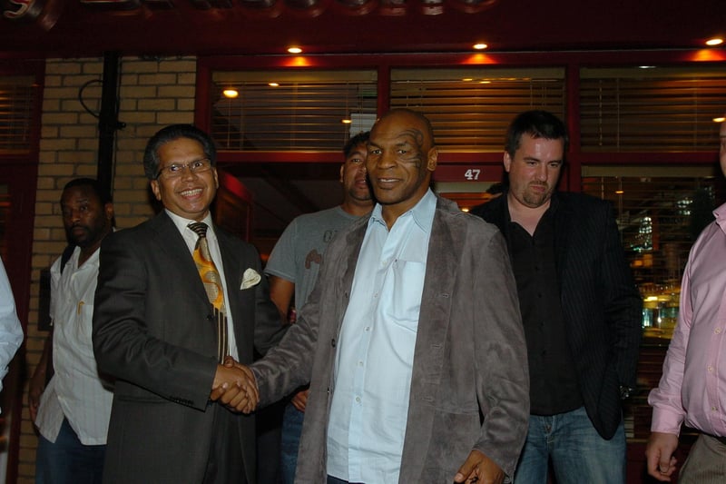 Mike Tyson at the Bombay Brasserie