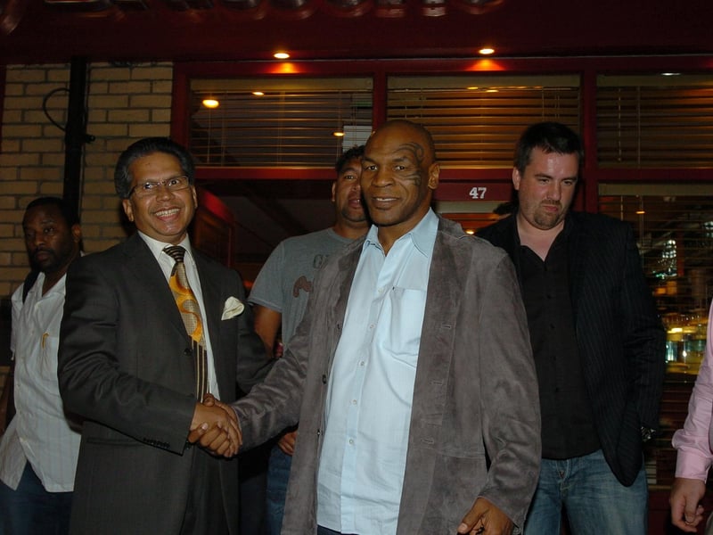 Mike Tyson at the Bombay Brasserie