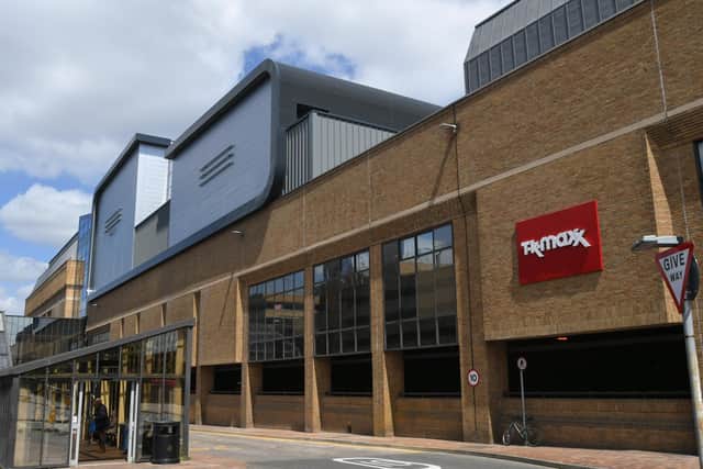 The empty cinema can be seen on the roof of the Queensgate Shopping Centre in Peterborough