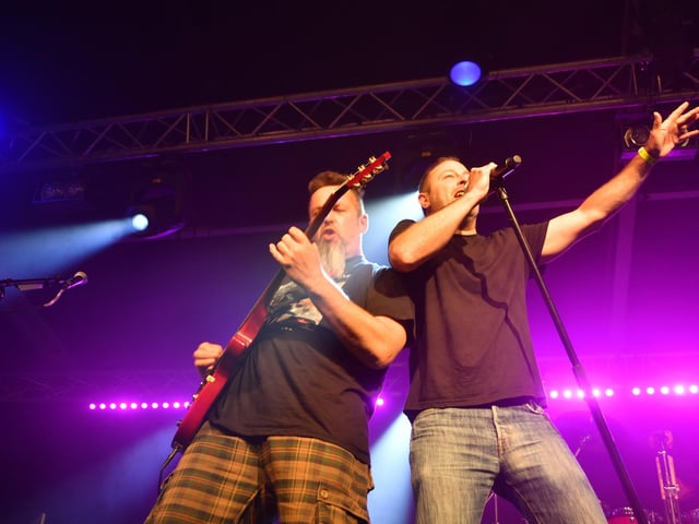 White Heat band  entertain visitors to the festival