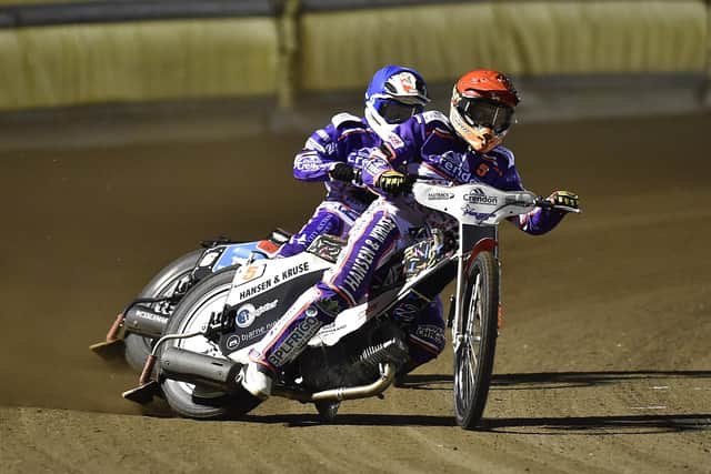 Niels-Kristian Iversen in action for Panthers in the opening meeting of the season against Ipswich. Photo: David Lowndes.