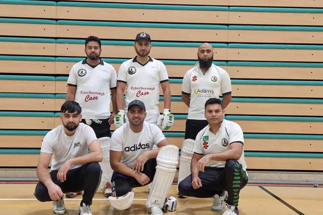Werrington CC indoor team, back row, left to right, Mohammad Toseeq, Ansar Ali and Shehzad Akhter, front, Mohammad Jawad, Mudassar Shafiq and Hafiz Ali Butt.