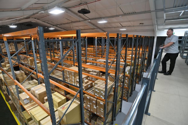 The interior of Anglia's £2 million warehouse.