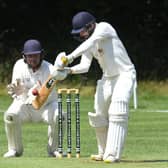 Reece Smith on his way to 58 for Castor against Stamford Town. Photo: David Lowndes.