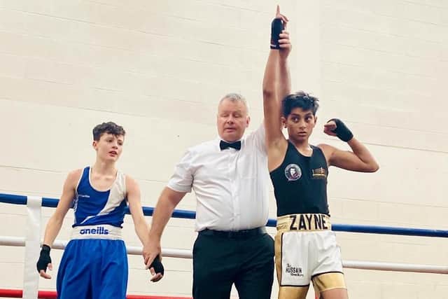 Zayne Hussain celebrates his win in Dublin.