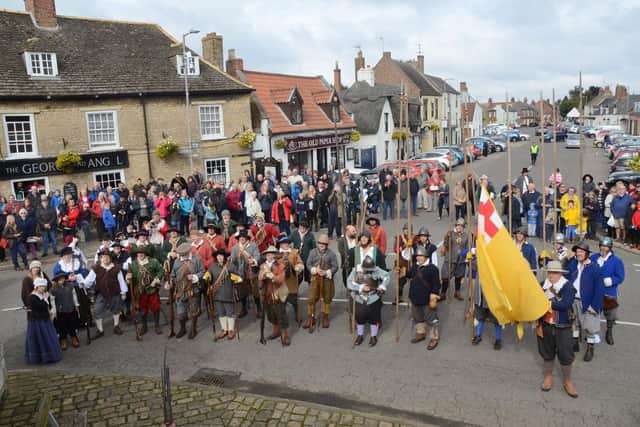 The Siege of Crowland Abbey - The Sealed Knot society in the town for the re-enactment in 2017