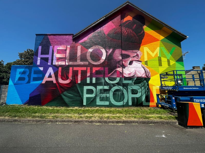 The mural was finished over Bank Holiday weekend and took two weeks to finish.