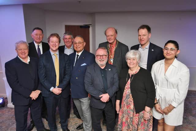 Launch of the Peterborough Community Business Awards at the Delta Hotel, in Peterborough. Guests are pictured with organiser Gez Chetal.