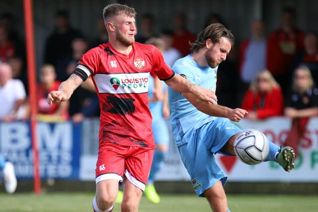 Connor Kennedy in action for Kettering Town.