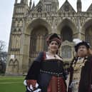 Henry VIII and Katharine of Aragon at Peterborough Cathedral.