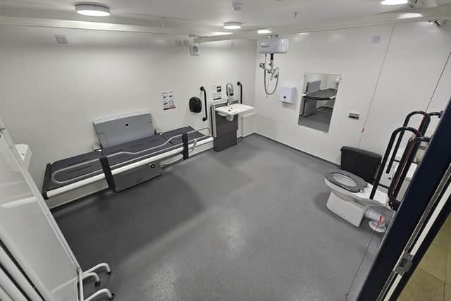 The new £130,000 Changing Places toilets that have just opened in the Queensgate Shopping Centre in Peterborough