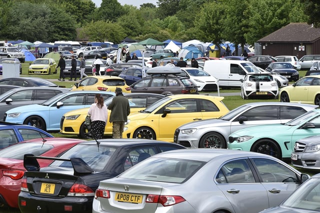 Hundreds of cars from local car clubs were on display.