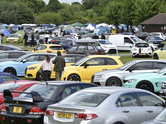 Hundreds of cars from local car clubs were on display.