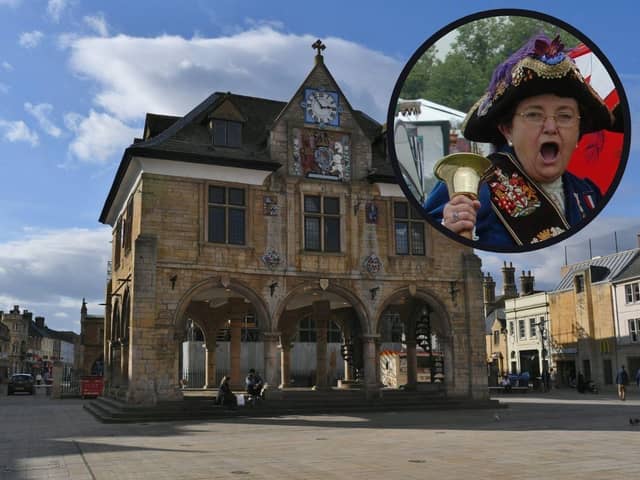Peterborough Town crier Pearl Capewell, 83, will get celebrations for Her Majesty The Queen’s Platinum Jubilee underway at the Guildhall on Thursday (June 2).
