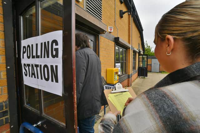 Polling day in Stanground.