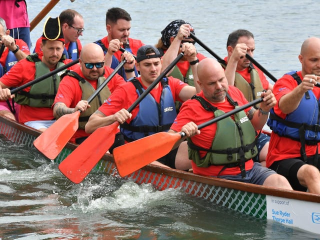 Crews take to Peterborough Rowing Lake at Thorpe Meadows.