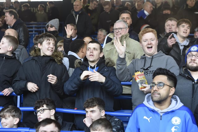 Posh fans pics enjoy the 5-2 win over Plymouth.