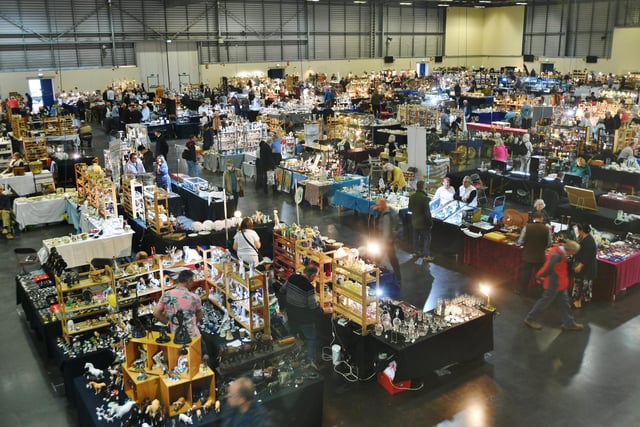 Antiques fair at the East of England Arena.