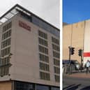Peterborough's unfinished Hilton hotel and former TK Maxx building
