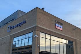 New signs indicate Frasers imminent arrival at the Queensgate Shopping Centre in Peterborough
