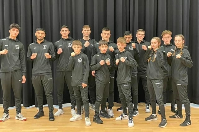 Fighters from Peterborough Police Boxing Club pose for a pic.