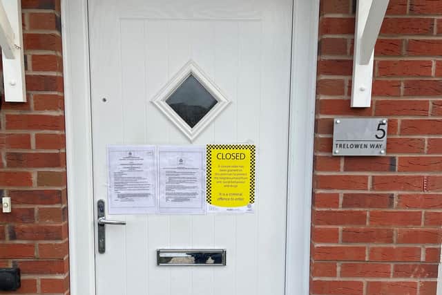 The house in Hempsted has been closed