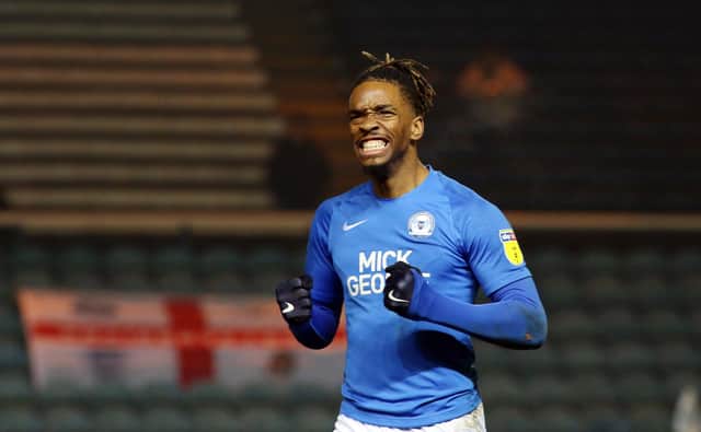Ivan Toney during his time at Peterborough United- when some of the offences are alleged to have happened. Photo: Joe Dent.