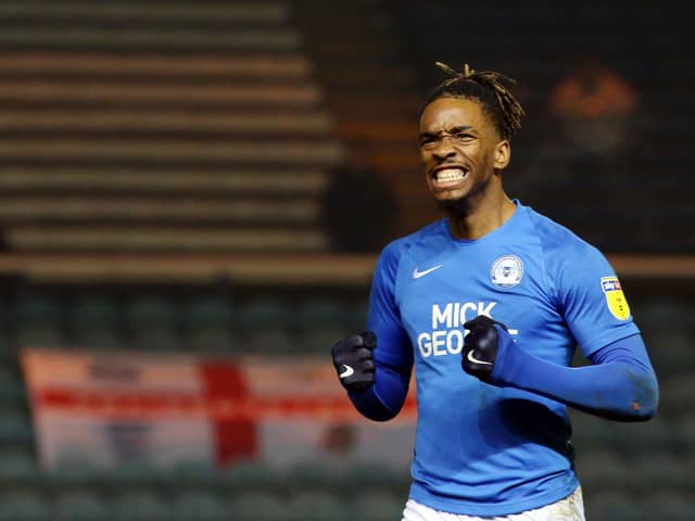 Ivan Toney during his time at Peterborough United- when some of the offences are alleged to have happened. Photo: Joe Dent.
