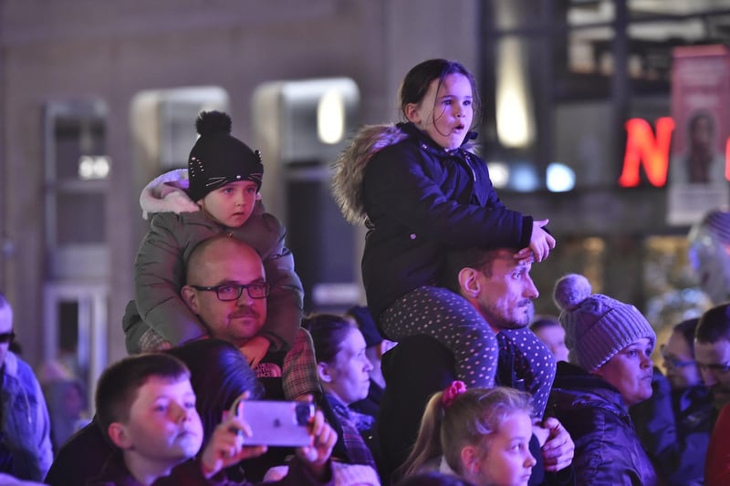 Families enjoyed the Christmas lights switch on in the City Centre last year