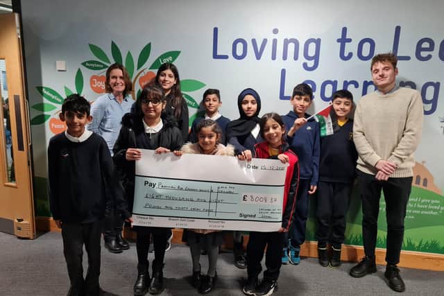 The fundraising bake sale was held at All Saints Church of England primary school because pupils there wanted to do something to help people in Gaza.