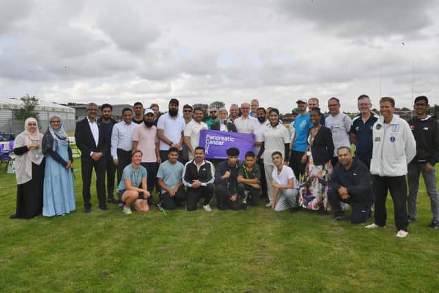 Players who took part in the annual charity cricket match
