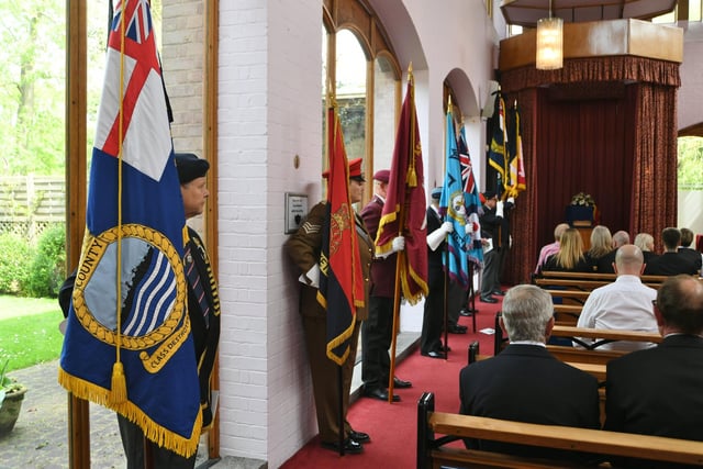 Royal British Legion standards were on display at the funeral