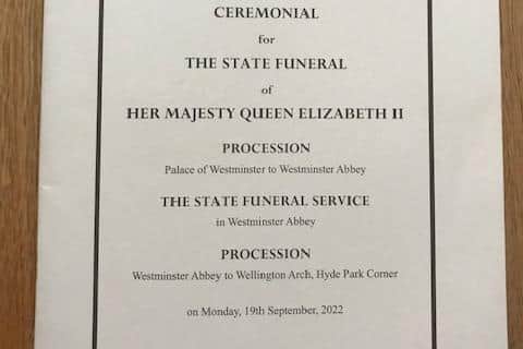 The order of service at Her Majesty's funeral.