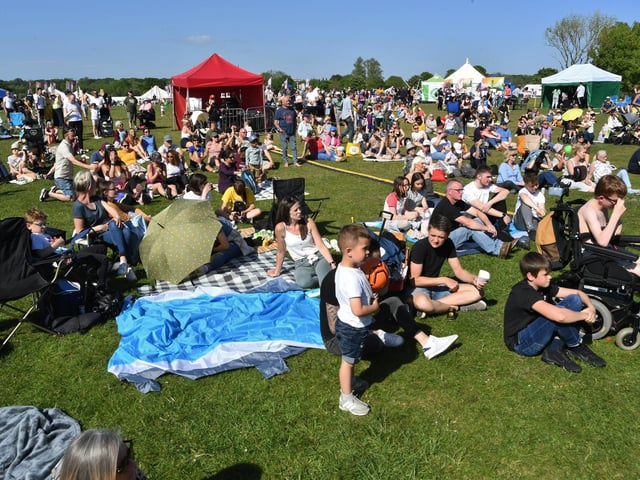 Crowds at Ferry Meadows.
