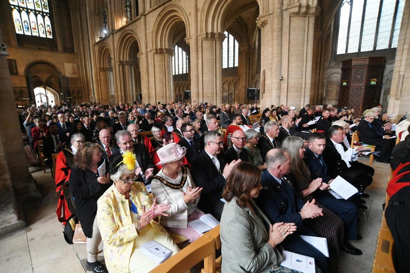 Peterborough Cathedral was full for the ceremony.